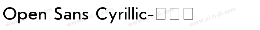 Open Sans Cyrillic字体转换